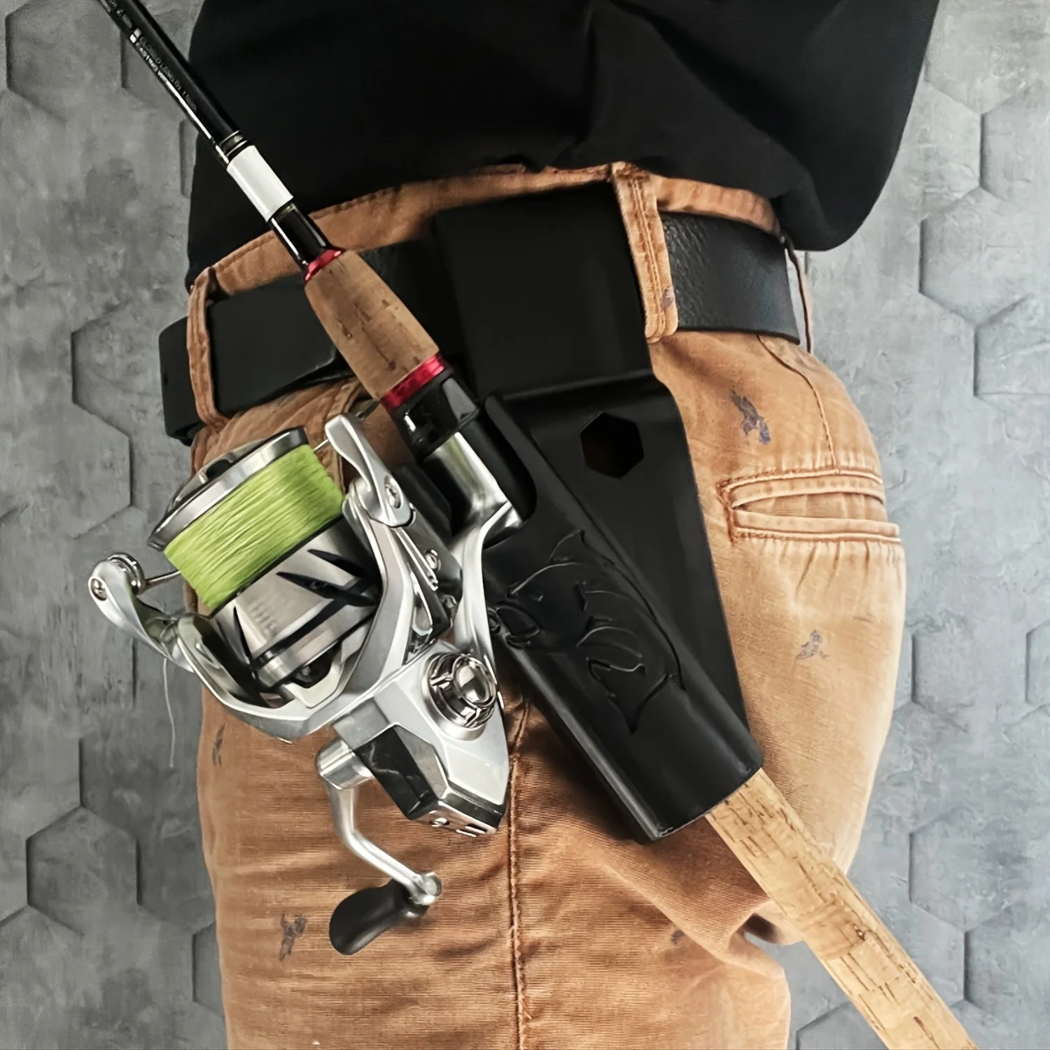 Fishing Belt - Cinturón portátil con soporte para caña