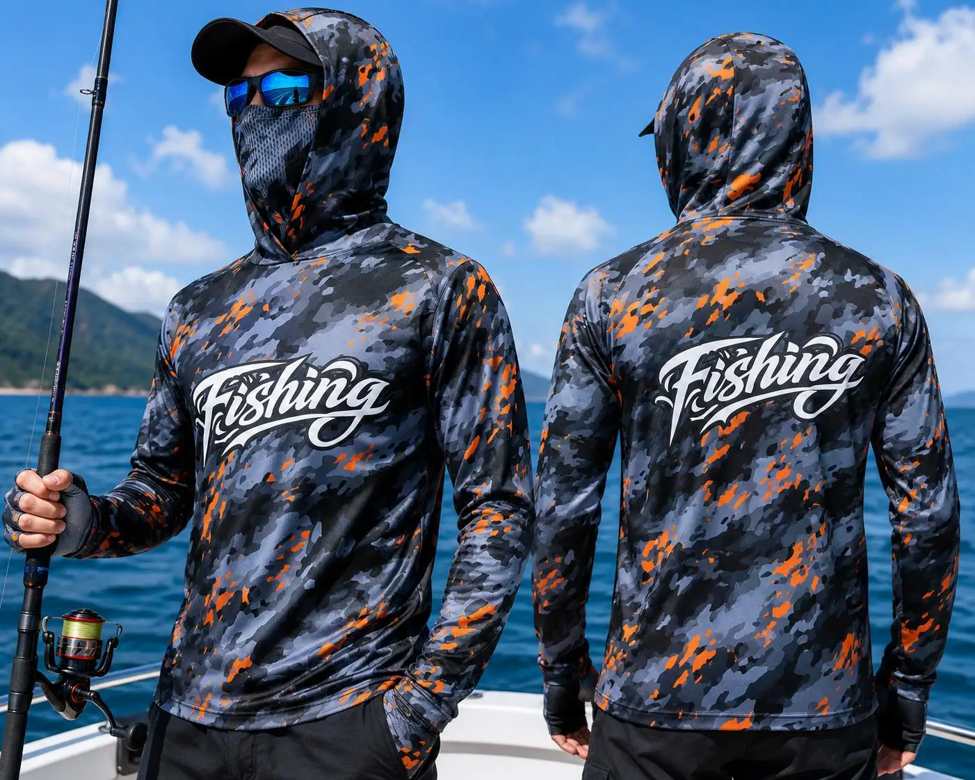 Camisa con capucha para pesca, - Fishing Shirt Uv Protection reseña y precio