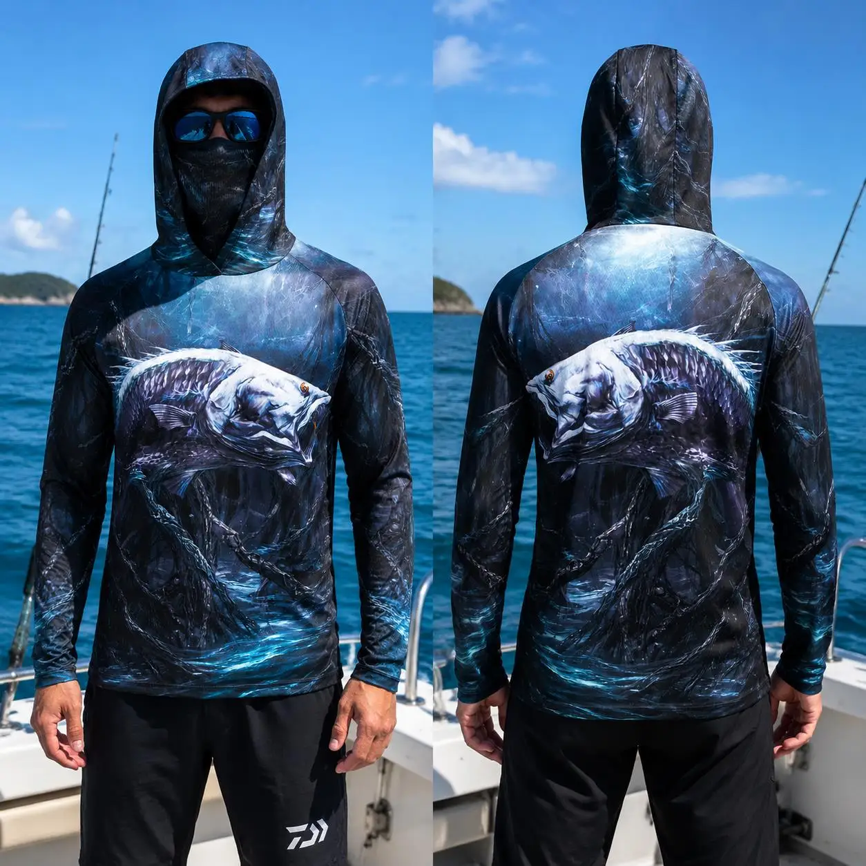 Camisa con capucha para pesca, - Fishing Shirt Uv Protection reseña y precio