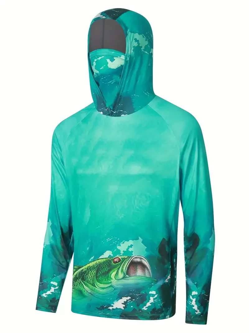 Camisa de pesca con capucha pa - Fishing Mask Sun Protection reseña y precio